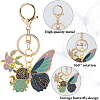 DIY Alloy Enamel Butterfly Pendants Keychain Making Kits DIY-SP0003-10B-5
