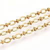 304 Stainless Steel Textured Oval Link Chains CHS-N005-06B-G-1