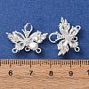 Brass Pave Clear Cubic Zirconia Butterfly Chandelier Component Links CU-CBAEC99-12S-3