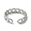 Non-Tarnish 304 Stainless Steel Open Cuff Ring RJEW-L110-031P-3