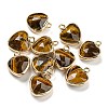 Natural Tiger Eye Faceted Heart Charms G-Q006-07G-08-1