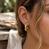 Twist 304 Stainless Steel Hoop Earrings for Women HD0403-2