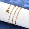 Ion Plating(IP) 304 Stainless Steel Cable Necklaces MAK-N016-12G-2