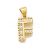 Rack Plating Brass Micro Pave Cubic Zirconia Pendants KK-L226-100G-F-1