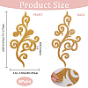 8 Pairs Ethnic Style Flower Pattern Computerized Embroidery Appliques PATC-GF0001-84B-2