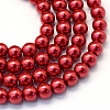 Baking Paint Glass Pearl Bead Strands X-HY-Q003-3mm-51-1
