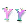 Ion Plating(IP) 304 Stainless Steel Charms STAS-H112-Y-M-2