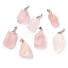 Natural Rose Quartz Pendants G-H259-07P-1