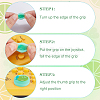 4Pcs 4 Colors Silicone Replacement Thumb Grip Caps AJEW-GF0009-67C-6