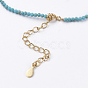 Natural Howlite Pendant Necklaces NJEW-K108-17-04-3