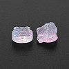 Two Tone Transparent Spray Painted Glass Beads GLAA-T022-22-C04-2