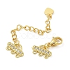 Rack Plating Brass Micro Pave Cubic Zirconia Chain Extender KK-A234-017G-2