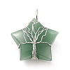 Natural Green Aventurine Pendants G-D458-04P-05-RS-2