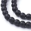 Synthetic Black Stone Beads Strands G-C059-8mm-1-3