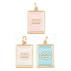 Brass Enamel Pendants KK-CBA62C2-01C-1