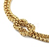 304 Stainless Steel Hollow Cross Charm Bracelet with Double Layer Box Chains BJEW-A002-01G-2