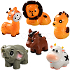 18Pcs 6 Styles Resin 3D Animal Ornaments AJEW-SP0002-15-1