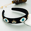 Retro Rhinestone Enamel Evil Eye Hair Bands PW-WG54463-02-1