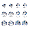 12Pcs 6 Styles Tibetan Style Alloy Pendants FIND-FH0009-09-1