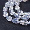 Electroplate Glass Beads Strands EGLA-D015-15x10mm-01-2