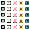 10Pcs 5 Colors Painted Glass Beads Enamel Beads LAMP-YW0001-95-1