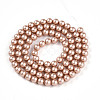 Baking Paint Pearlized Glass Pearl Bead Strands HY-N002-4mm-C02-3