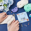 Acrylic Flat Round with Number Pendant Locking Stitch Markers HJEW-PH01870-3