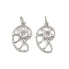 Brass Micro Pave Cubic Zirconia Pendants KK-A269-02A-P-1