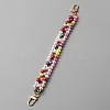 ABS Plastic Imitation Pearl Beaded Chain Bag Handle FIND-WH0111-158A-1