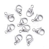 Tarnish Resistant 304 Stainless Steel Lobster Claw Clasps X-STAS-AB15-2
