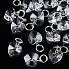 Faceted Transparent Glass Charms GLAA-T024-04L-1