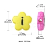 Opaque Acrylic Flower Horizontal Hole Beads SACR-YW0001-59-3