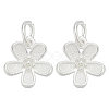 2Pcs 925 Sterling Silver Flower Charms with Jump Rings FIND-HY0004-21-1