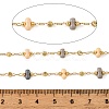 Handmade Brass Glass Beaded Chains GL-CBA1C06-08G-3