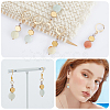 Natural Flower Amazonite & Non-magnetic Synthetic Hematite Pendant Stitch Markers HJEW-AB00516-5