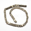 Cube Natural Pyrite Beads Strands G-I126-17-10x10mm-2