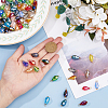 90Pcs 18 Colors Electroplate Glass Pendants PALLOY-AB00137-3
