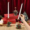 3Pcs 3 Styles Christmas Theme Iron & Plastic Candle Holder AJEW-OC0014-47-3