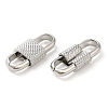 Rack Plating Brass Oval Link Connector Charms KK-Z033-03P-2
