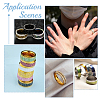 18Pcs 9 Size 201 Stainless Steel Grooved Finger Ring for Men Women STAS-UN0045-60A-P-6