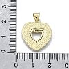 Brass Micro Pave Cubic Zirconia Pendants KK-V010-05G-03-3