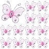 80Pcs Lace Butterfly Display Decorations DIY-CP0012-97-1