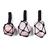 Natural Rose Quartz Pendants G-N0326-93K-1