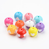 Mixed Color Heart Acrylic Beads for Chunky Necklaces X-YPL454-2