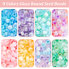 8 Bags 8 Colors Glass Round Seed Beads SEED-PH0001-93-2