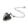 Natural Obsidian Triangle Dowsing Pendulum Pendants G-G022-01AS-07-2