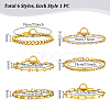 6Pcs 6 Styles Stainless Steel Chain Bracelets Kits BJEW-PH0004-47-4