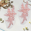 Flower Gauze & Sequin Embroidery Ornament Accessories DIY-WH20081-002B-7