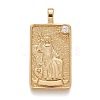 Brass Micro Pave Clear Cubic Zirconia Pendants ZIRC-Z004-01L-1