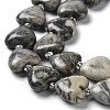 Natural Map Stone Beads Strands G-E614-A07-01-3